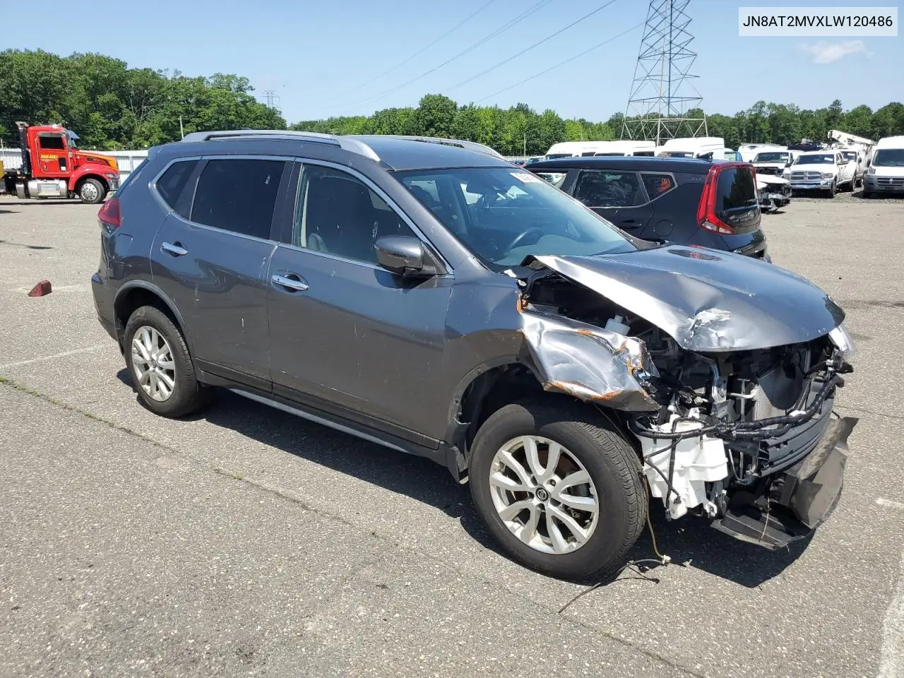 2020 Nissan Rogue S VIN: JN8AT2MVXLW120486 Lot: 61615265