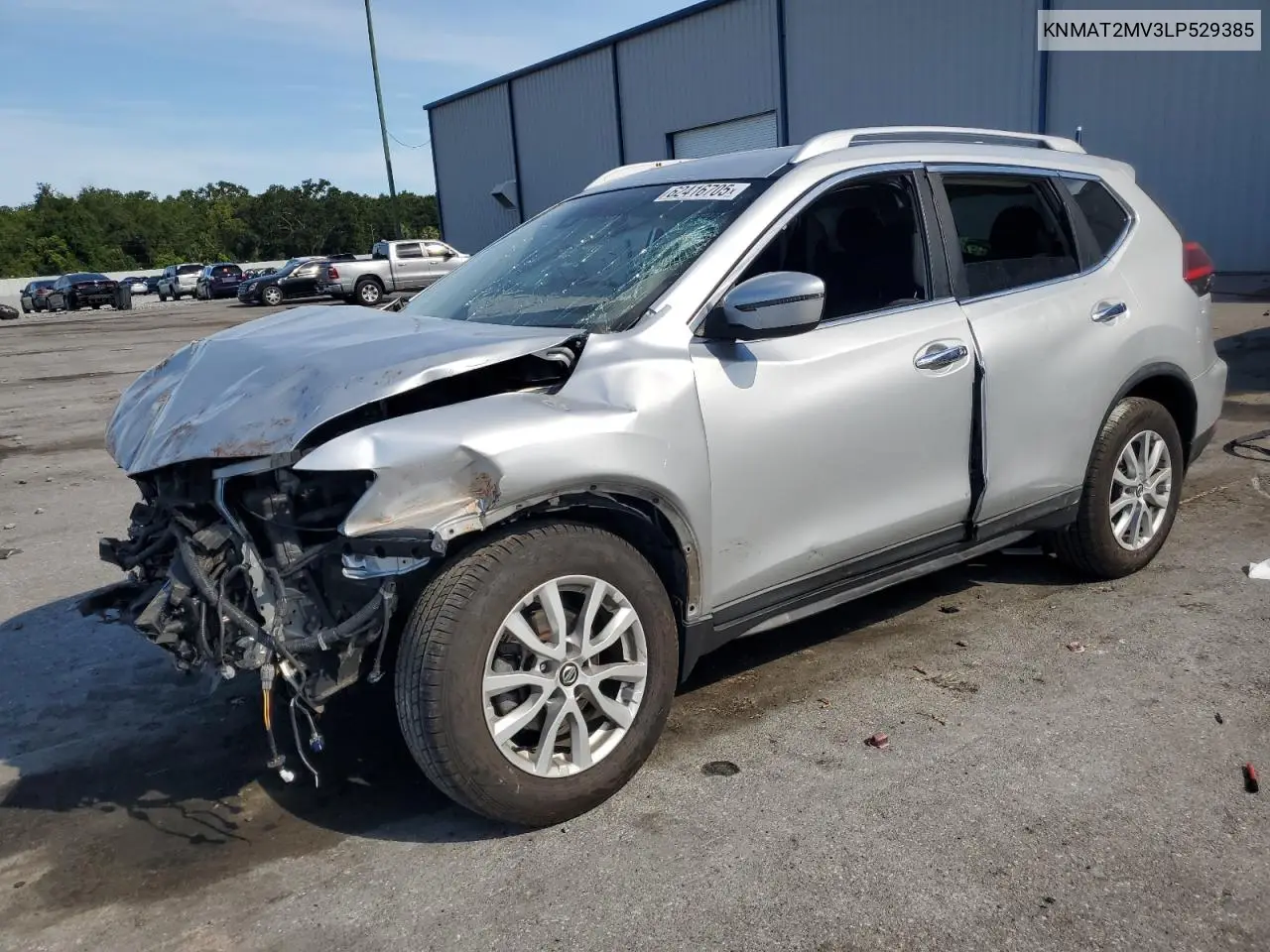 2020 Nissan Rogue S VIN: KNMAT2MV3LP529385 Lot: 62416705