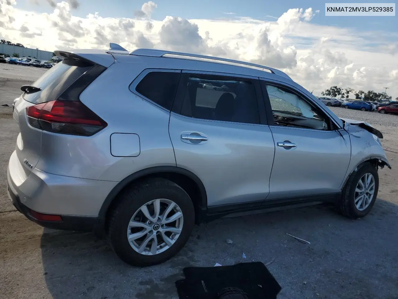 2020 Nissan Rogue S VIN: KNMAT2MV3LP529385 Lot: 62416705