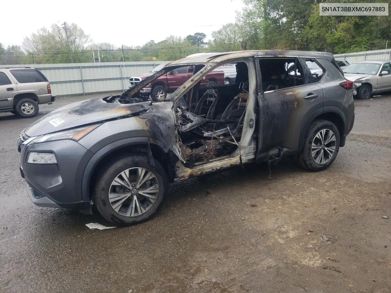 2021 Nissan Rogue Sv VIN: 5N1AT3BBXMC697883 Lot: 50928285