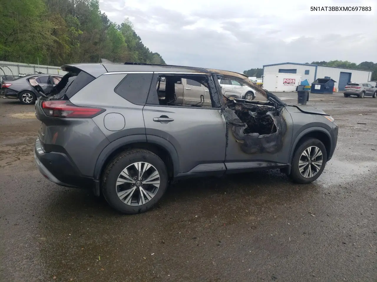 2021 Nissan Rogue Sv VIN: 5N1AT3BBXMC697883 Lot: 50928285