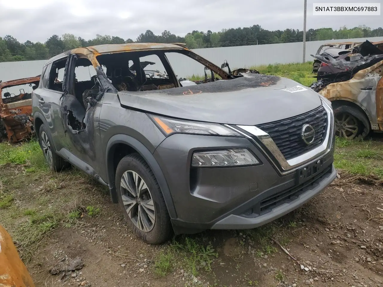 2021 Nissan Rogue Sv VIN: 5N1AT3BBXMC697883 Lot: 50928285