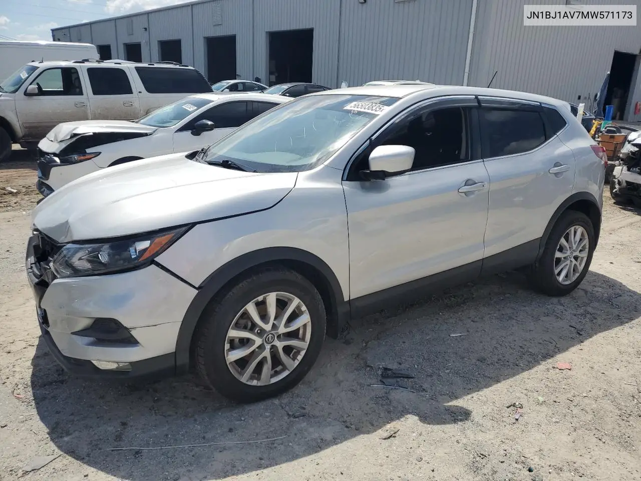 2021 Nissan Rogue Sport S VIN: JN1BJ1AV7MW571173 Lot: 56503835