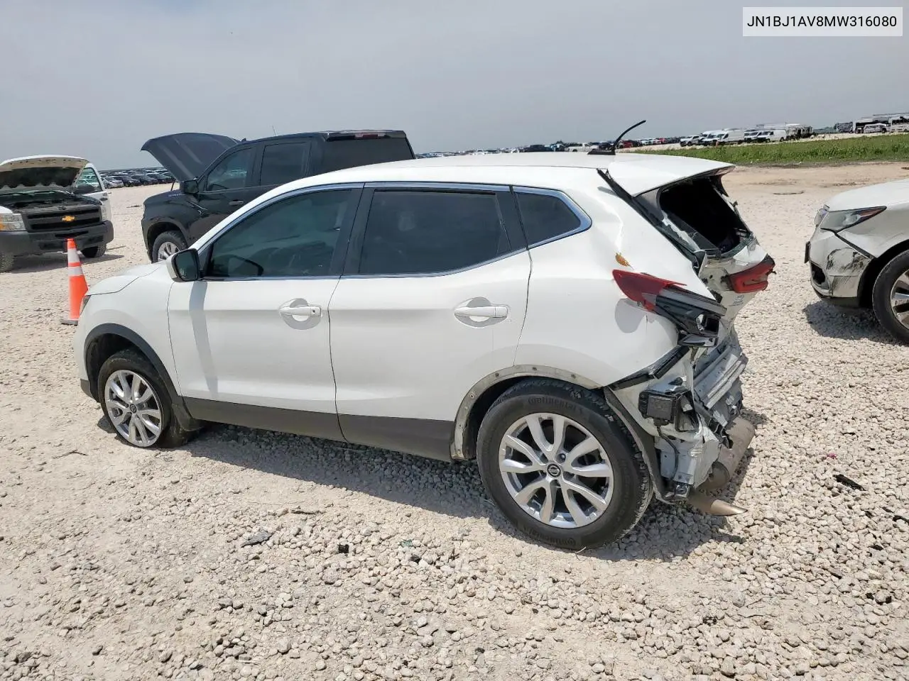 2021 Nissan Rogue Sport S VIN: JN1BJ1AV8MW316080 Lot: 56752395