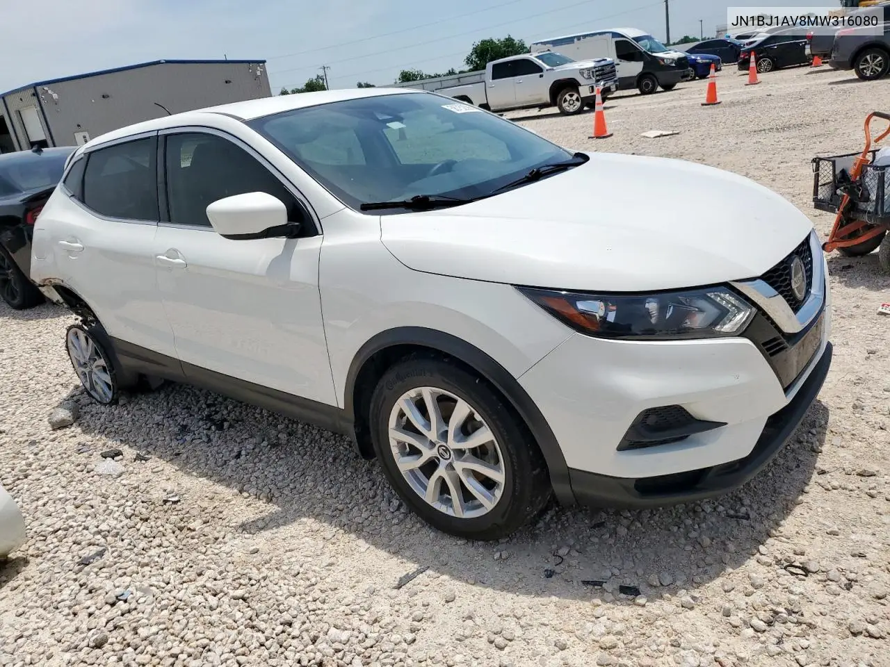 2021 Nissan Rogue Sport S VIN: JN1BJ1AV8MW316080 Lot: 56752395