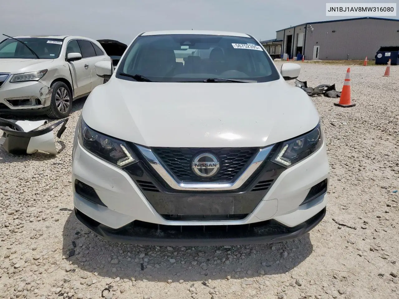 2021 Nissan Rogue Sport S VIN: JN1BJ1AV8MW316080 Lot: 56752395