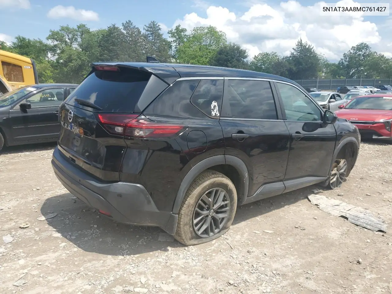 2021 Nissan Rogue S VIN: 5N1AT3AA8MC761427 Lot: 57148145