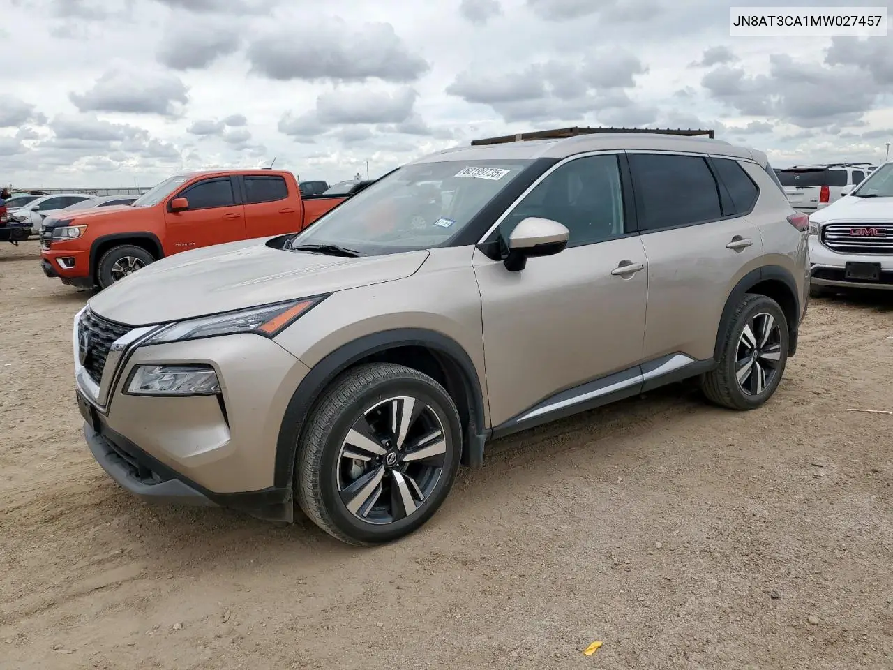 2021 Nissan Rogue Sl VIN: JN8AT3CA1MW027457 Lot: 62199735