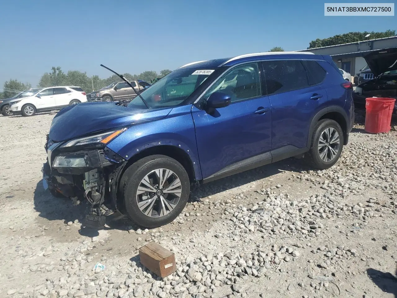 2021 Nissan Rogue Sv VIN: 5N1AT3BBXMC727500 Lot: 62878285