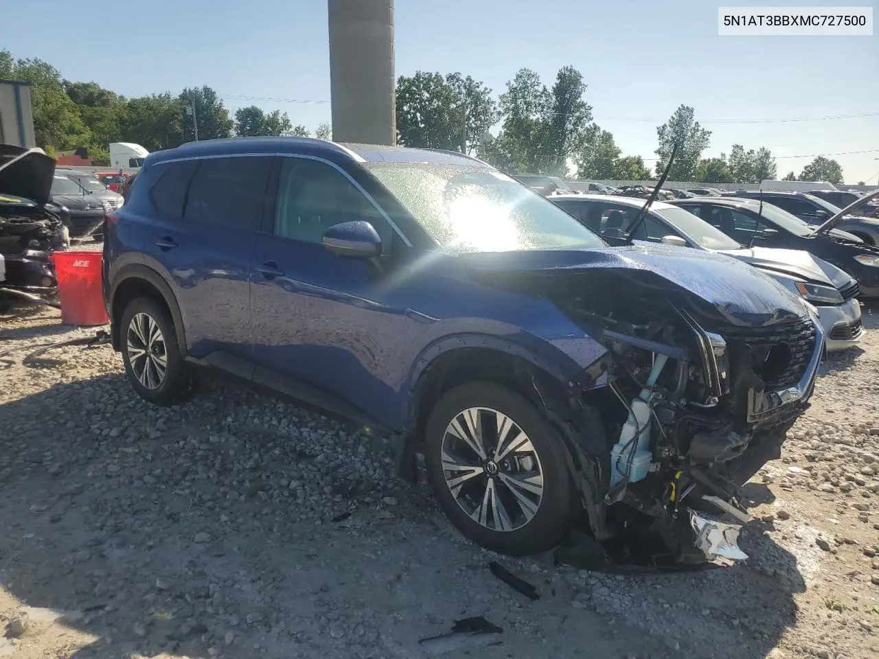 2021 Nissan Rogue Sv VIN: 5N1AT3BBXMC727500 Lot: 62878285
