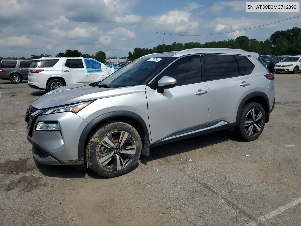2021 Nissan Rogue Sl VIN: 5N1AT3CB0MC712390 Lot: 65947615