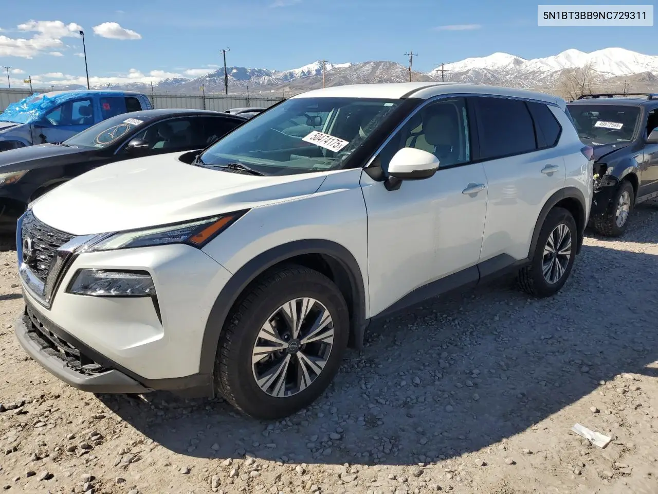 2022 Nissan Rogue Sv VIN: 5N1BT3BB9NC729311 Lot: 50474175