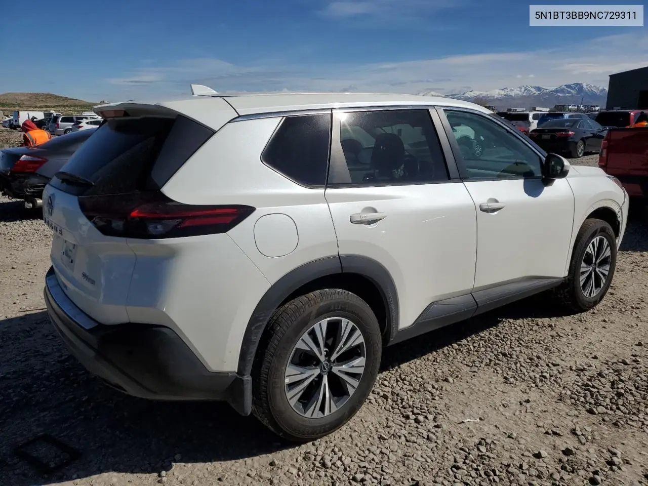 2022 Nissan Rogue Sv VIN: 5N1BT3BB9NC729311 Lot: 50474175