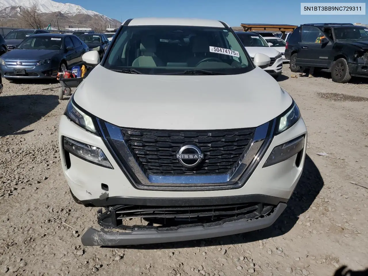 2022 Nissan Rogue Sv VIN: 5N1BT3BB9NC729311 Lot: 50474175
