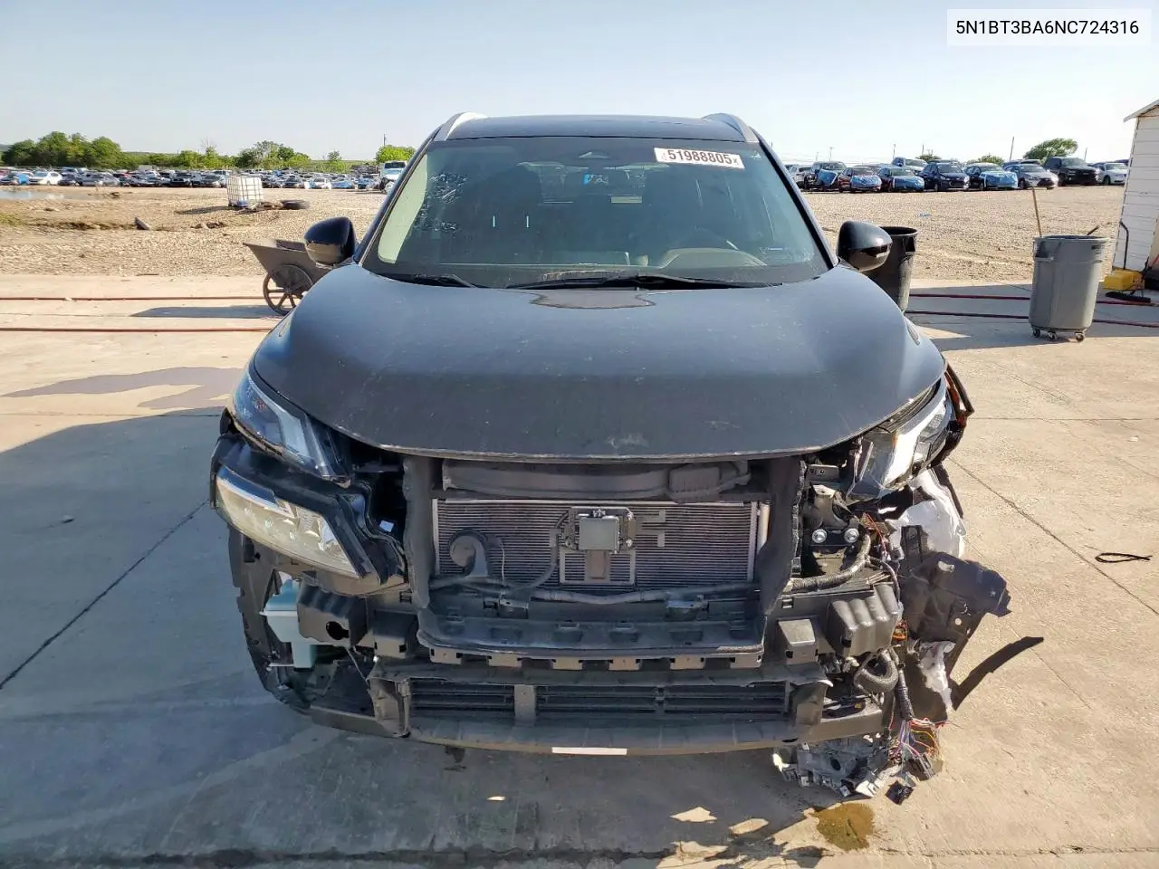 2022 Nissan Rogue Sv VIN: 5N1BT3BA6NC724316 Lot: 51988805