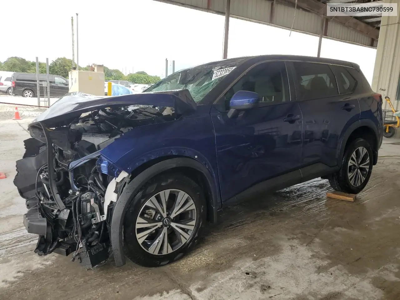 2022 Nissan Rogue Sv VIN: 5N1BT3BA8NC730599 Lot: 52323855