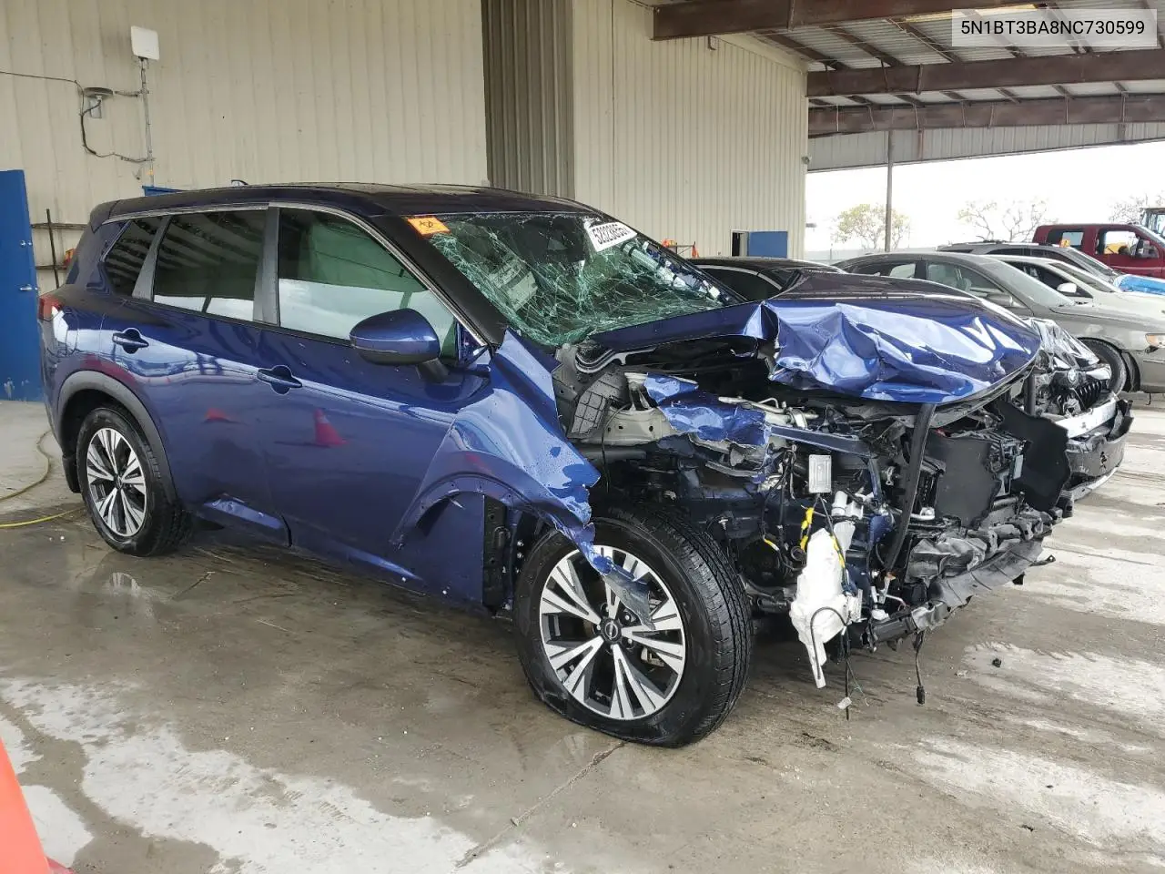 2022 Nissan Rogue Sv VIN: 5N1BT3BA8NC730599 Lot: 52323855