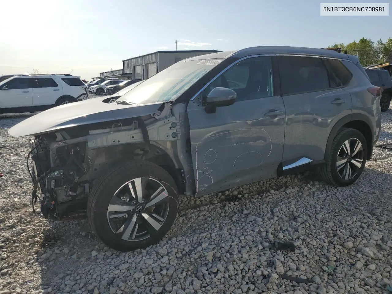 2022 Nissan Rogue Sl VIN: 5N1BT3CB6NC708981 Lot: 55827145