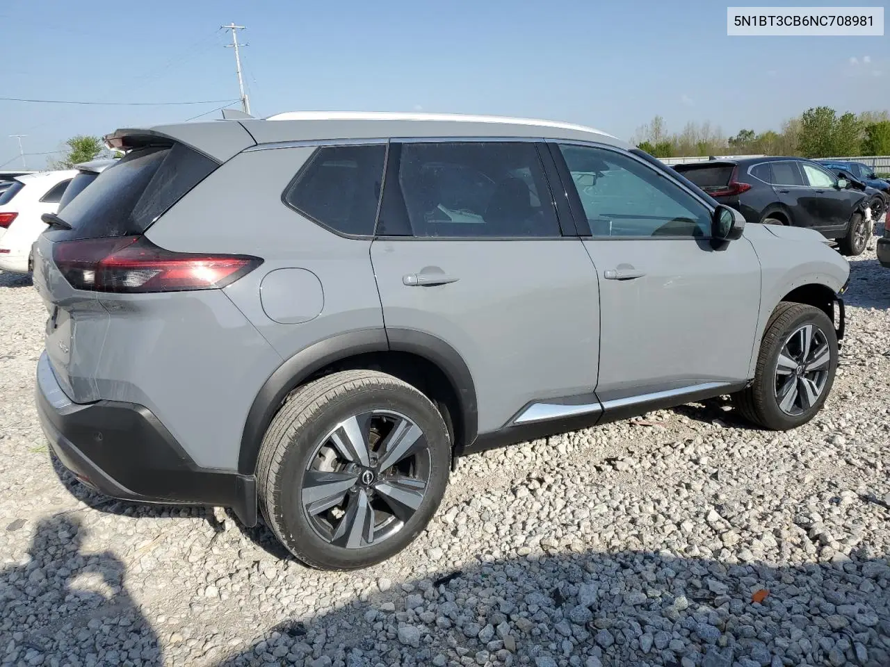 2022 Nissan Rogue Sl VIN: 5N1BT3CB6NC708981 Lot: 55827145