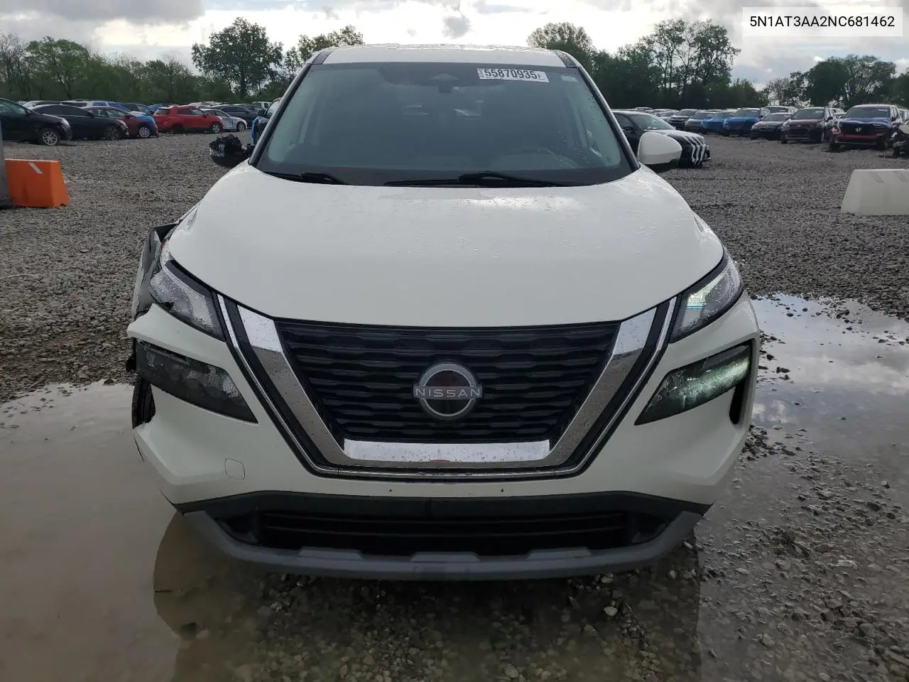 2022 Nissan Rogue S VIN: 5N1AT3AA2NC681462 Lot: 55870935