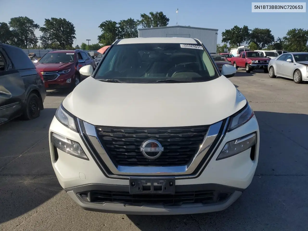 2022 Nissan Rogue Sv VIN: 5N1BT3BB3NC720653 Lot: 55926295