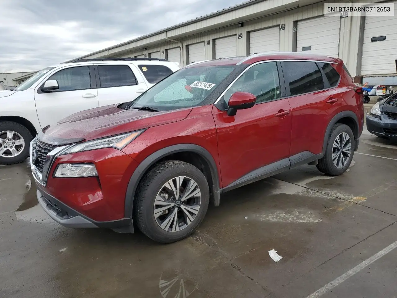 2022 Nissan Rogue Sv VIN: 5N1BT3BA8NC712653 Lot: 56371405