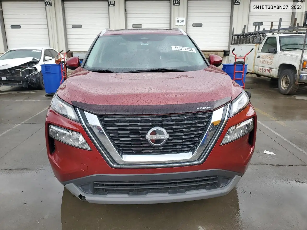 2022 Nissan Rogue Sv VIN: 5N1BT3BA8NC712653 Lot: 56371405
