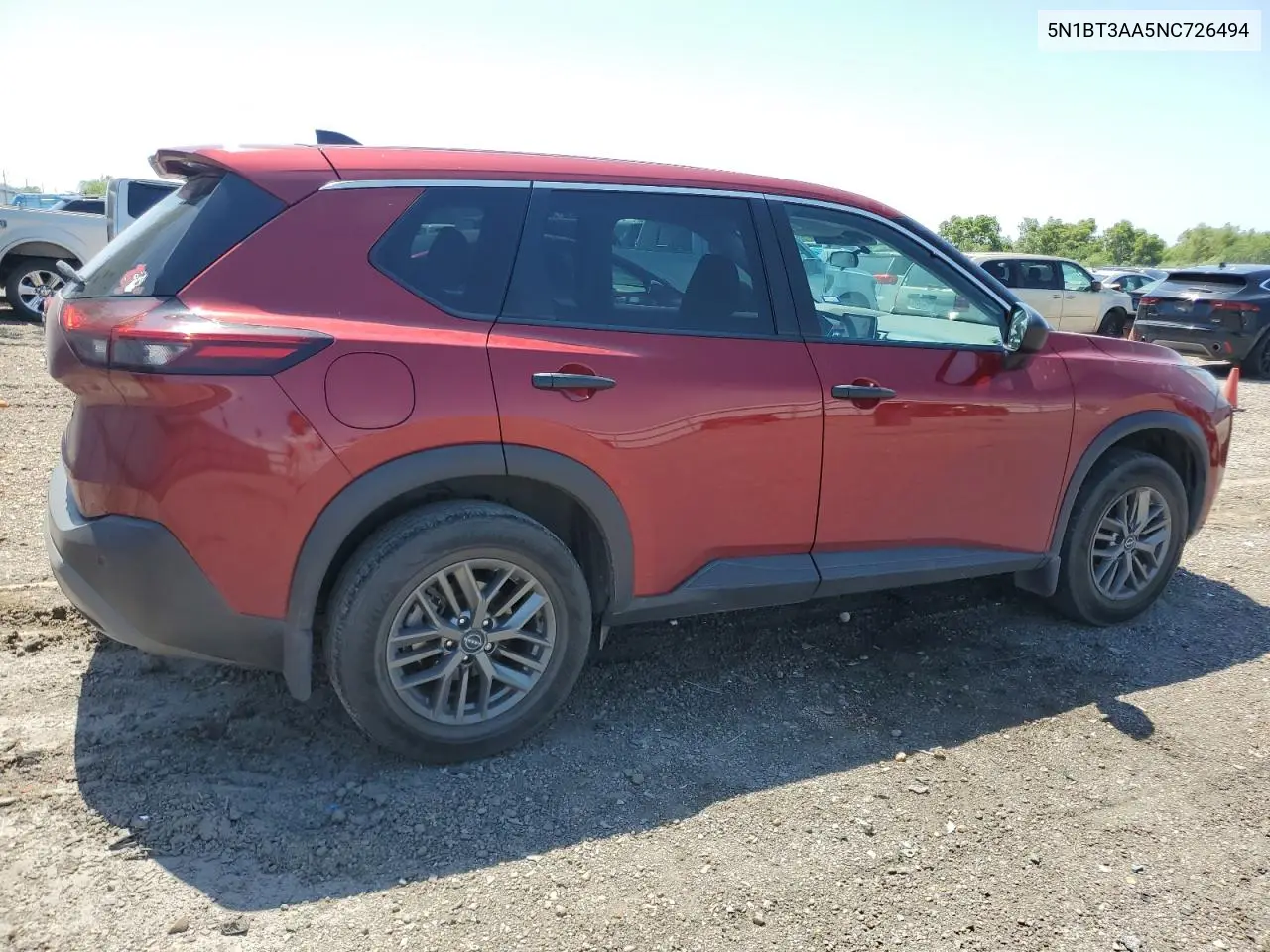 2022 Nissan Rogue S VIN: 5N1BT3AA5NC726494 Lot: 56376535