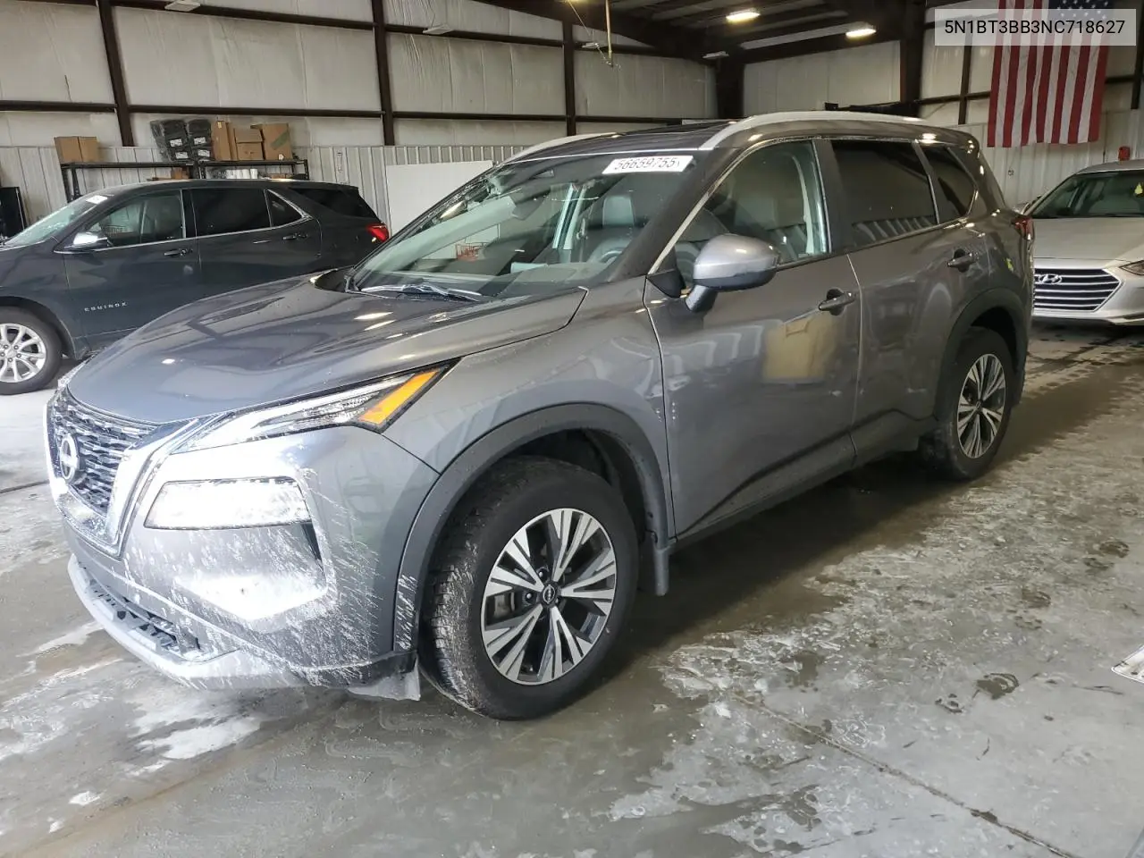 2022 Nissan Rogue Sv VIN: 5N1BT3BB3NC718627 Lot: 56659755
