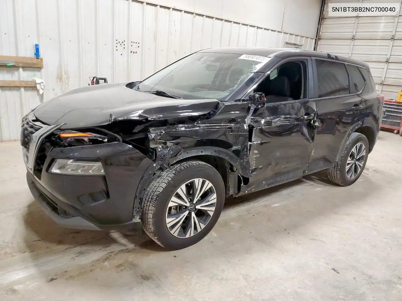 2022 Nissan Rogue Sv VIN: 5N1BT3BB2NC700040 Lot: 58041075