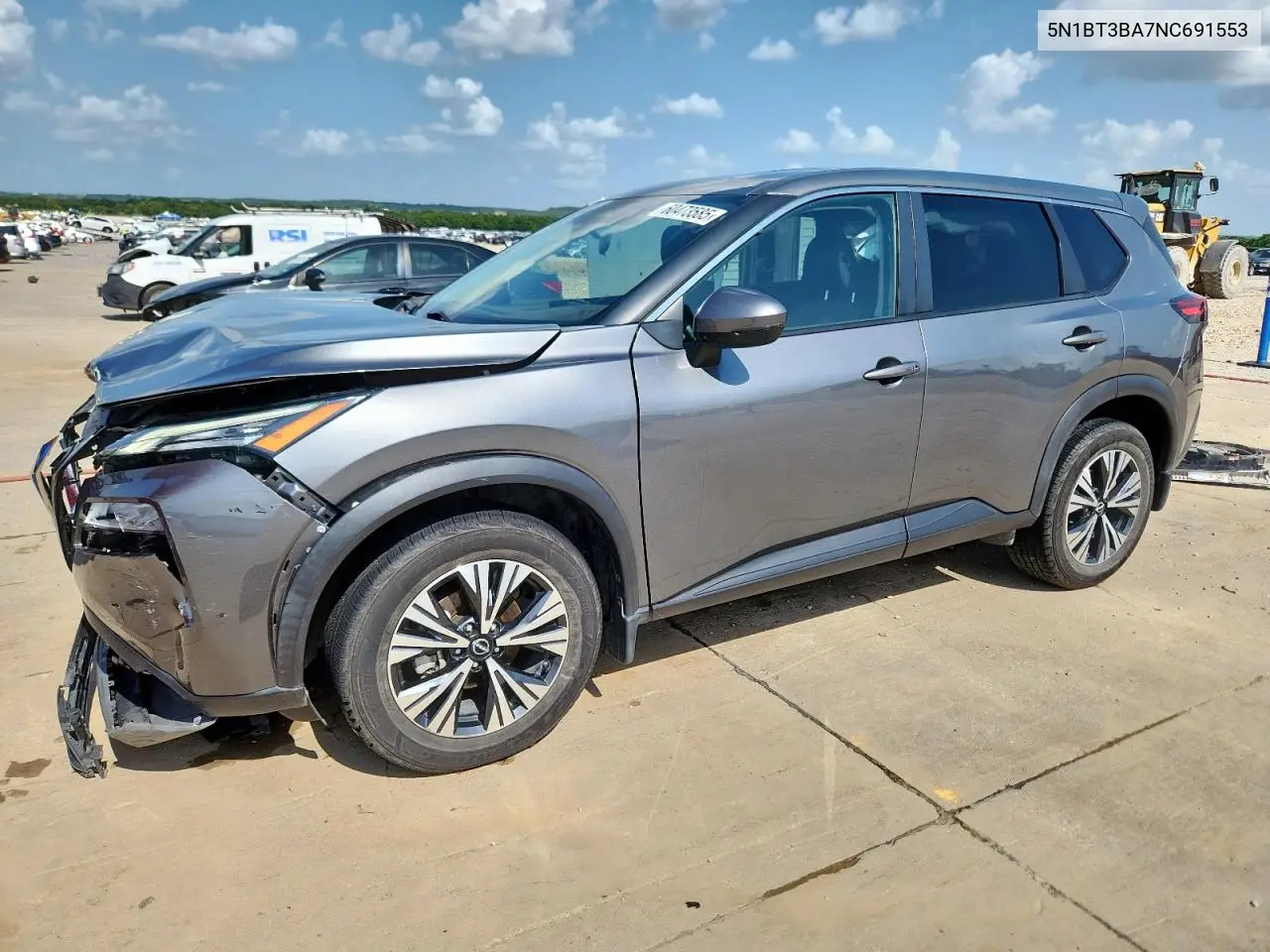 2022 Nissan Rogue Sv VIN: 5N1BT3BA7NC691553 Lot: 60473585