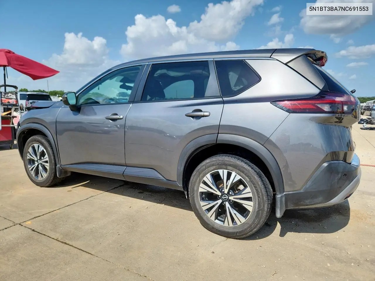 2022 Nissan Rogue Sv VIN: 5N1BT3BA7NC691553 Lot: 60473585