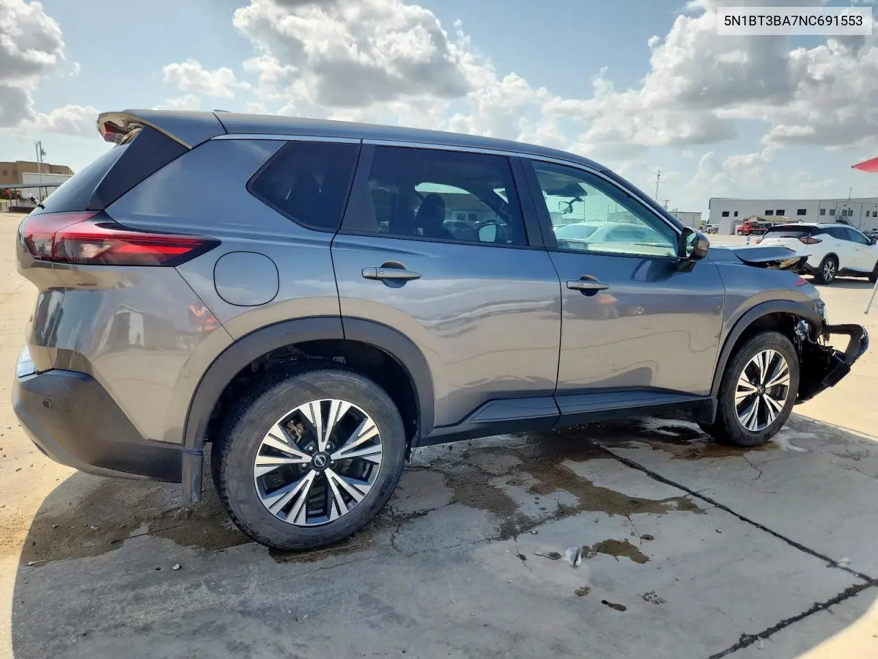 2022 Nissan Rogue Sv VIN: 5N1BT3BA7NC691553 Lot: 60473585