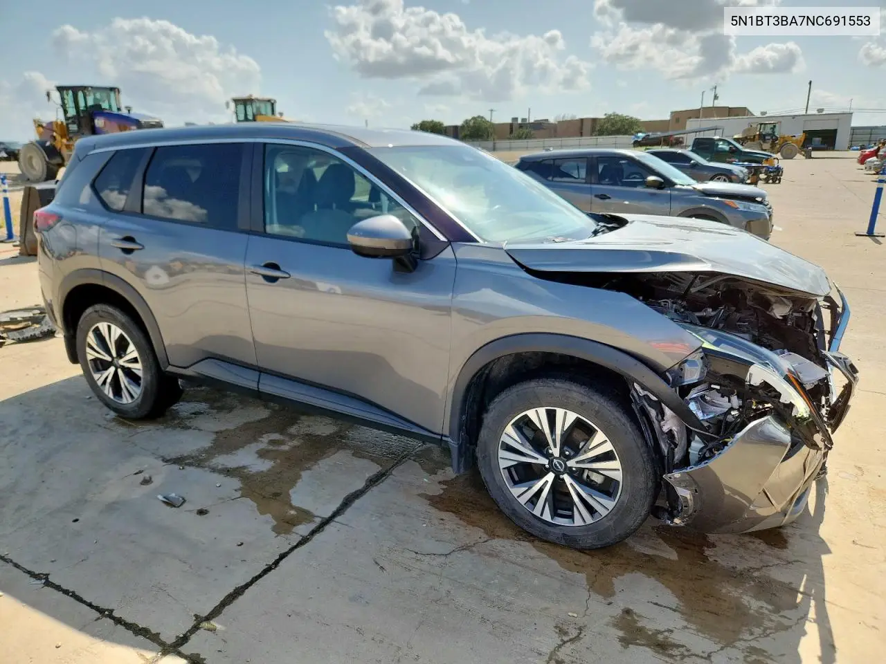 2022 Nissan Rogue Sv VIN: 5N1BT3BA7NC691553 Lot: 60473585