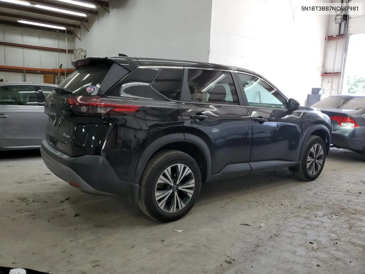 2022 Nissan Rogue Sv VIN: 5N1BT3BB7NC687981 Lot: 61761345