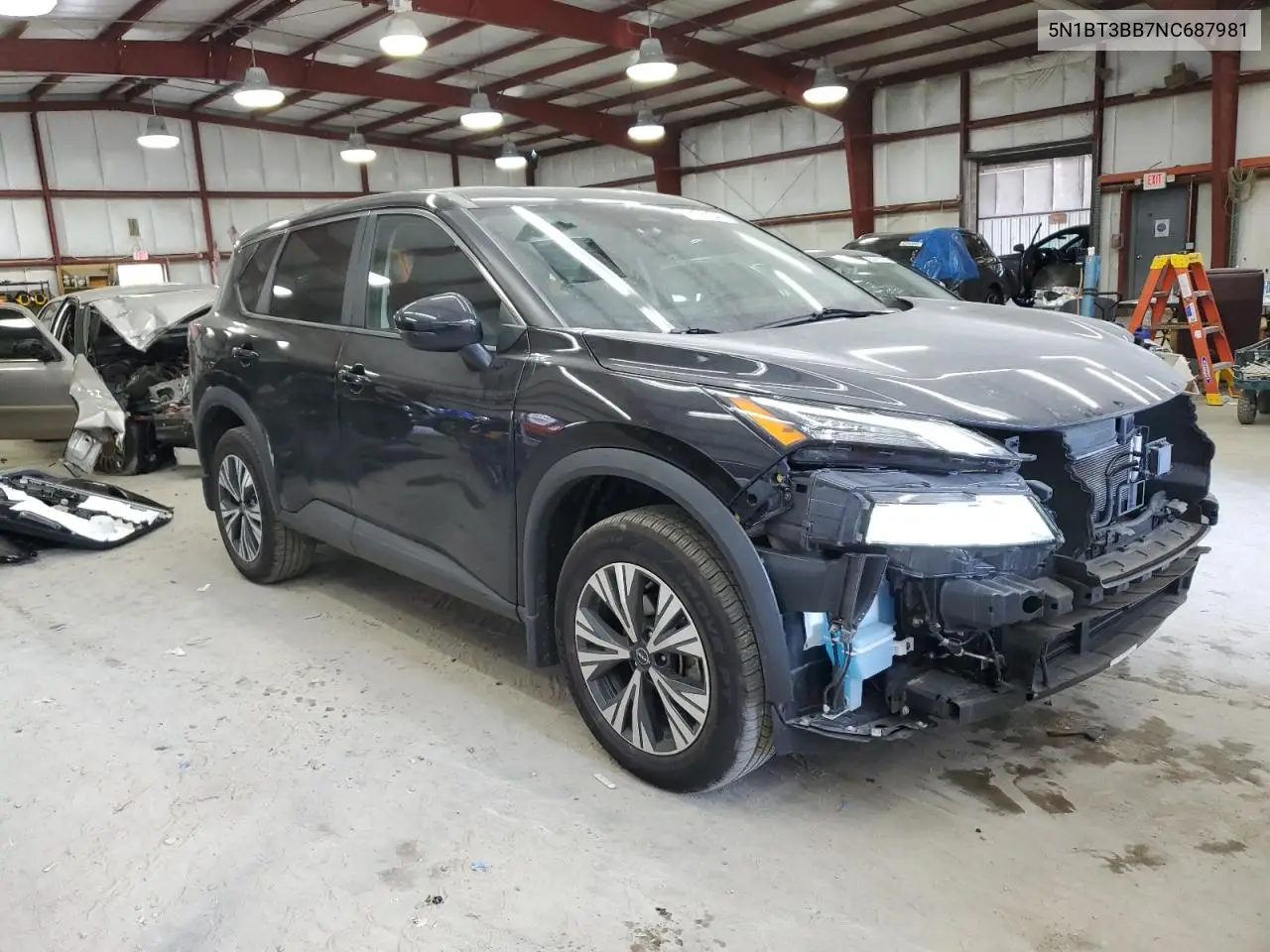 2022 Nissan Rogue Sv VIN: 5N1BT3BB7NC687981 Lot: 61761345