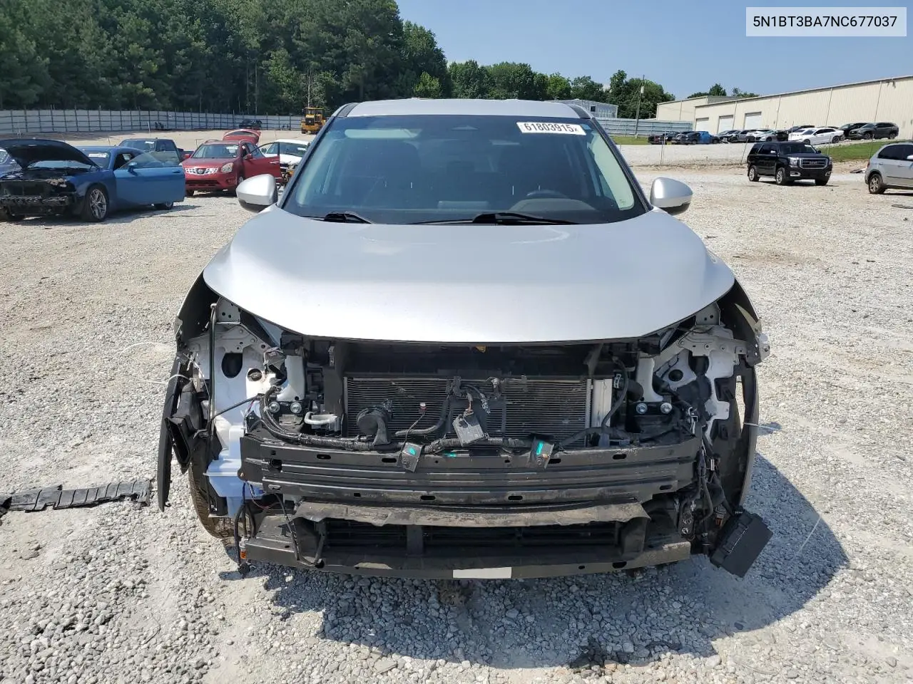 2022 Nissan Rogue Sv VIN: 5N1BT3BA7NC677037 Lot: 61803915