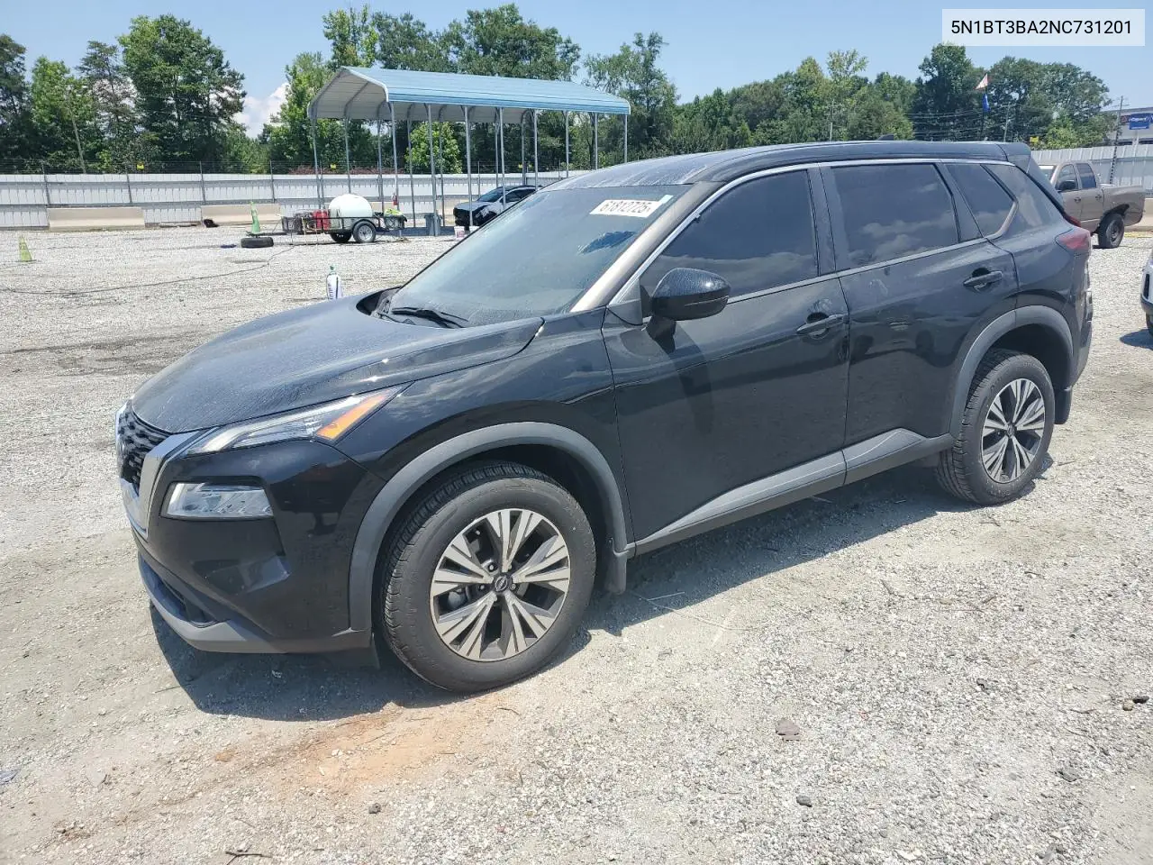 2022 Nissan Rogue Sv VIN: 5N1BT3BA2NC731201 Lot: 61812725