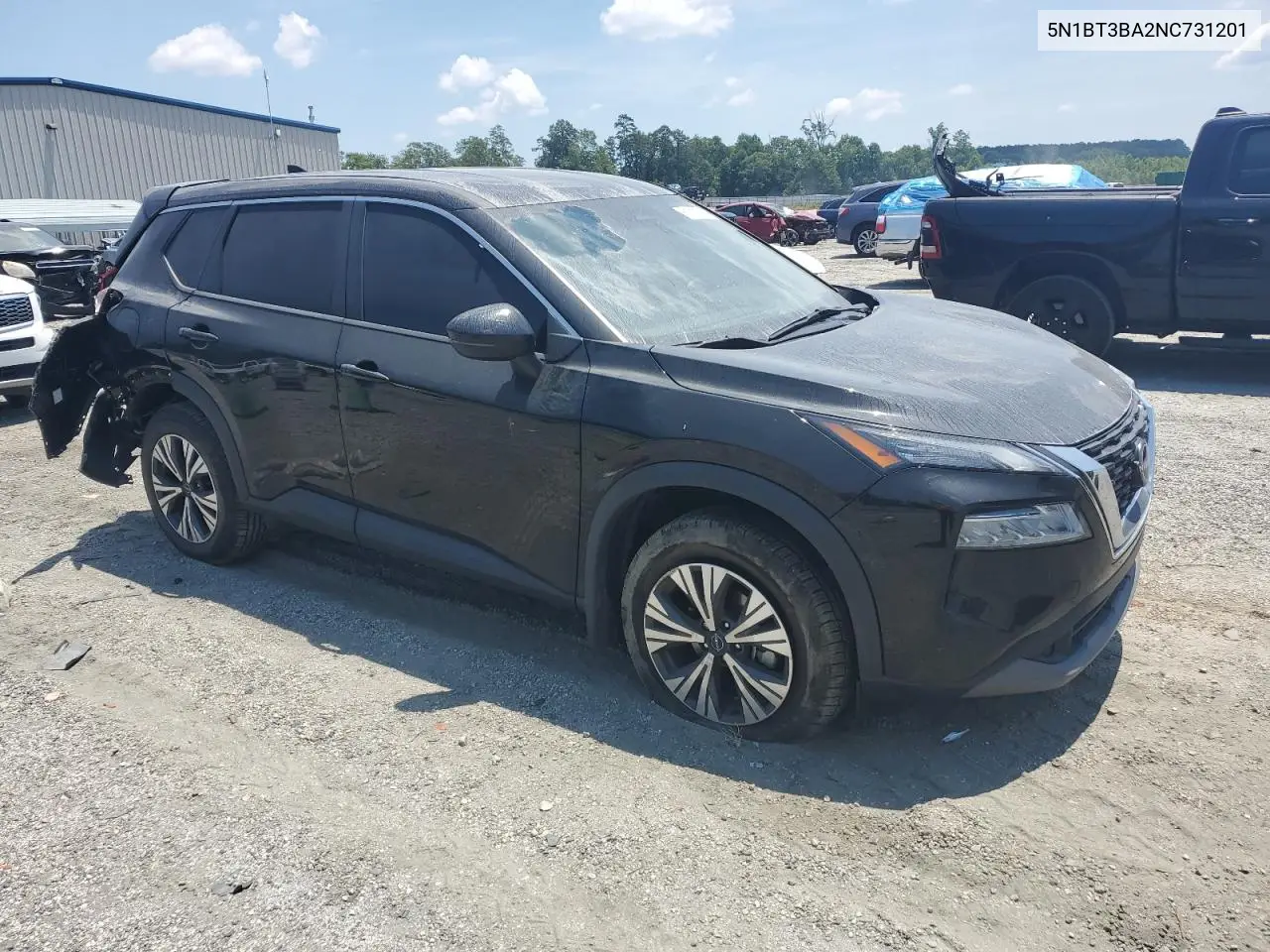 2022 Nissan Rogue Sv VIN: 5N1BT3BA2NC731201 Lot: 61812725