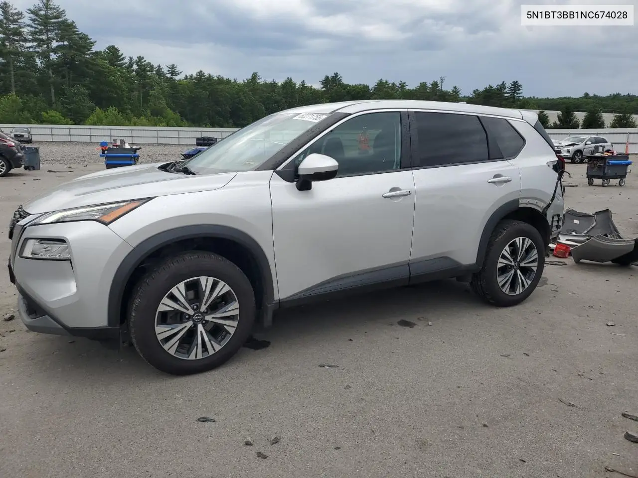 2022 Nissan Rogue Sv VIN: 5N1BT3BB1NC674028 Lot: 62271755