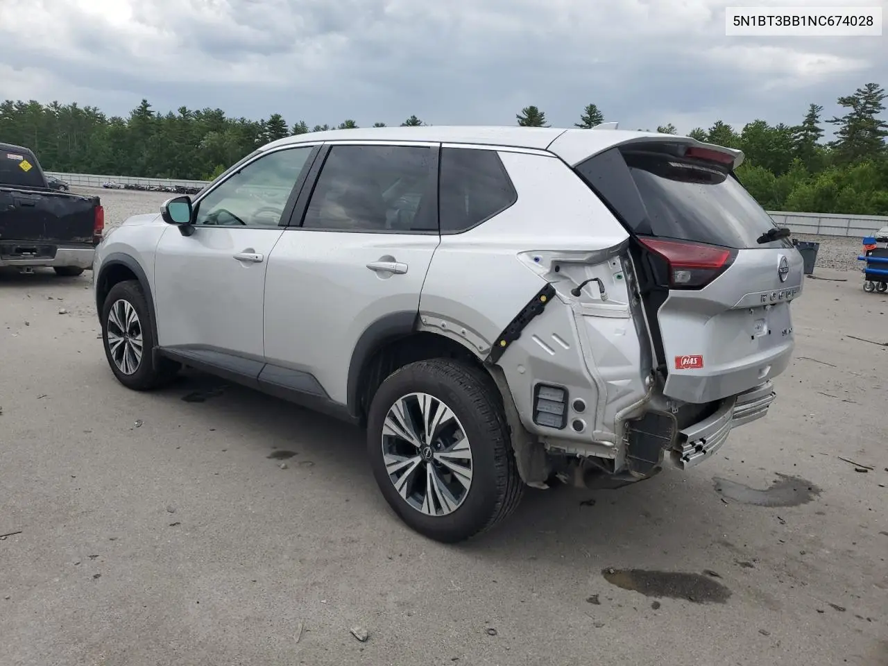 2022 Nissan Rogue Sv VIN: 5N1BT3BB1NC674028 Lot: 62271755
