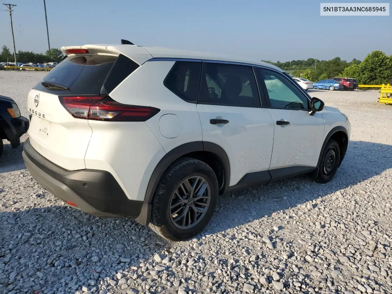 2022 Nissan Rogue S VIN: 5N1BT3AA3NC685945 Lot: 62588485