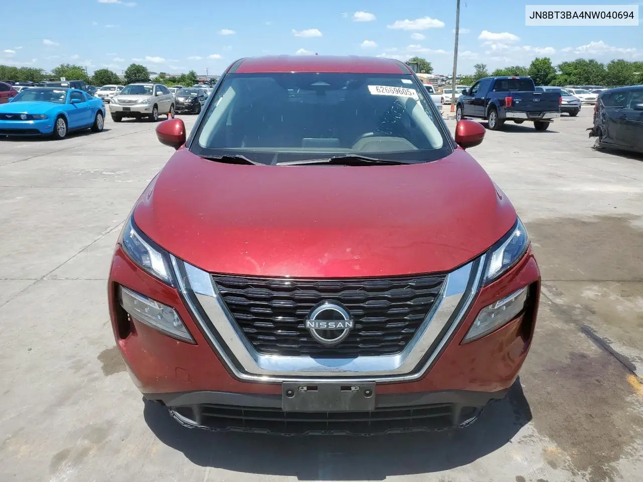 2022 Nissan Rogue Sv VIN: JN8BT3BA4NW040694 Lot: 62669605