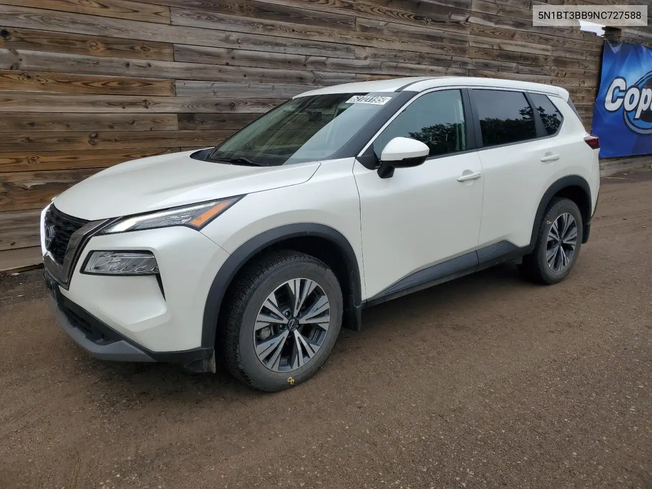 2022 Nissan Rogue Sv VIN: 5N1BT3BB9NC727588 Lot: 62721195
