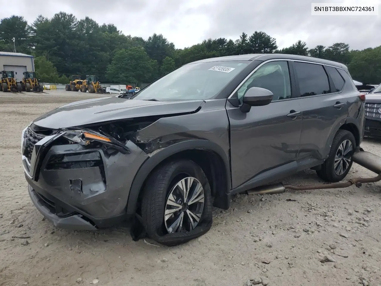 2022 Nissan Rogue Sv VIN: 5N1BT3BBXNC724361 Lot: 62745935