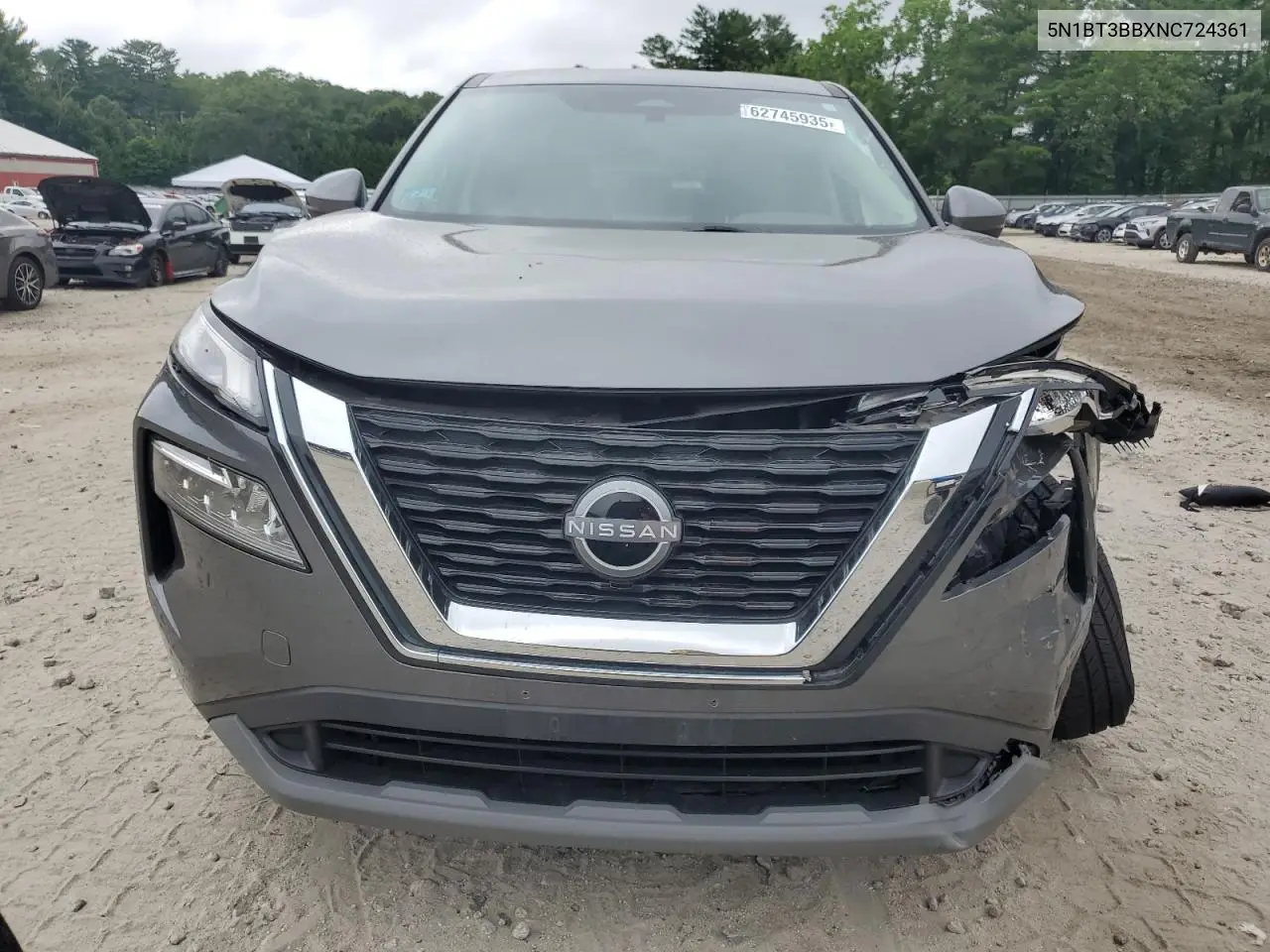 2022 Nissan Rogue Sv VIN: 5N1BT3BBXNC724361 Lot: 62745935