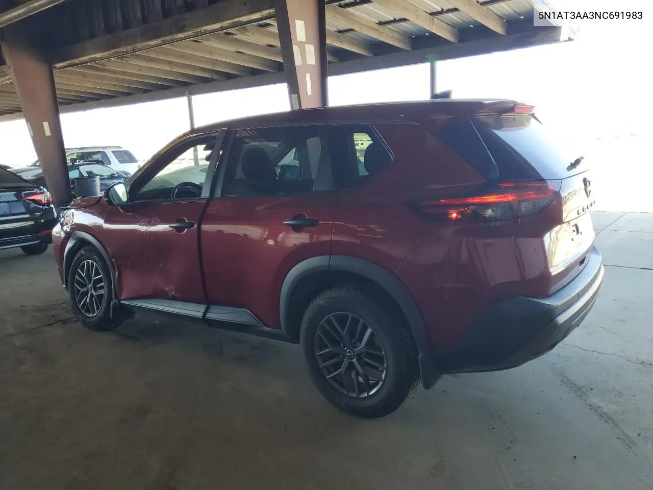 2022 Nissan Rogue S VIN: 5N1AT3AA3NC691983 Lot: 62777155