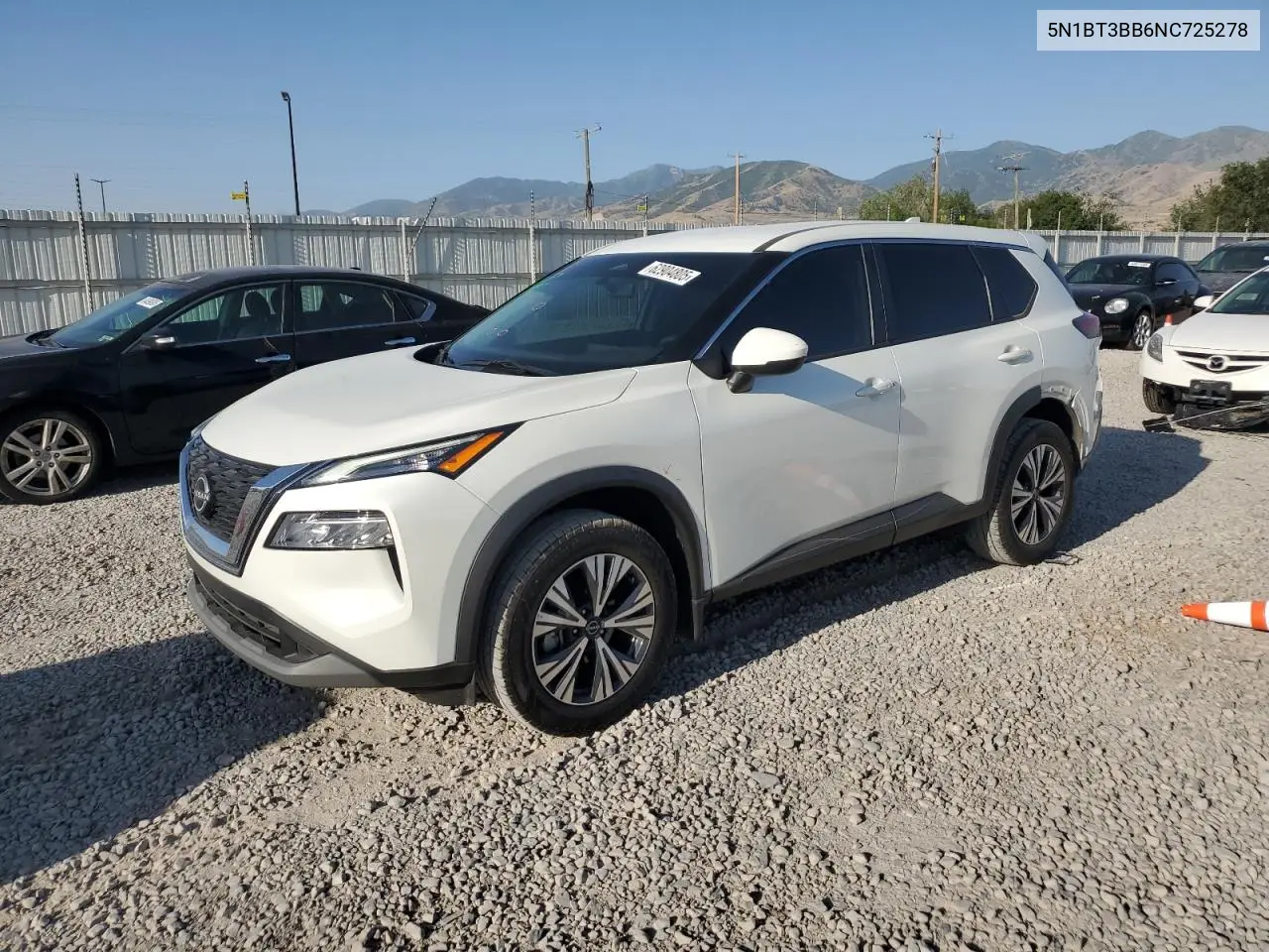 2022 Nissan Rogue Sv VIN: 5N1BT3BB6NC725278 Lot: 62904805