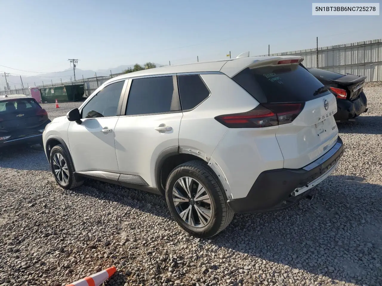 2022 Nissan Rogue Sv VIN: 5N1BT3BB6NC725278 Lot: 62904805