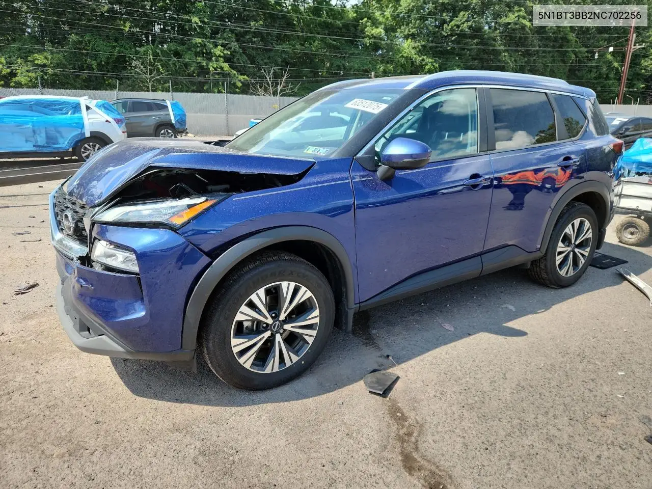 2022 Nissan Rogue Sv VIN: 5N1BT3BB2NC702256 Lot: 63512075